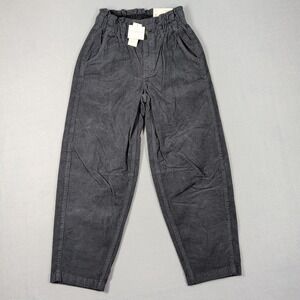 American Eagle Barrel Stretch Corduroy Pants Super High-Rise Gray 0 Regular